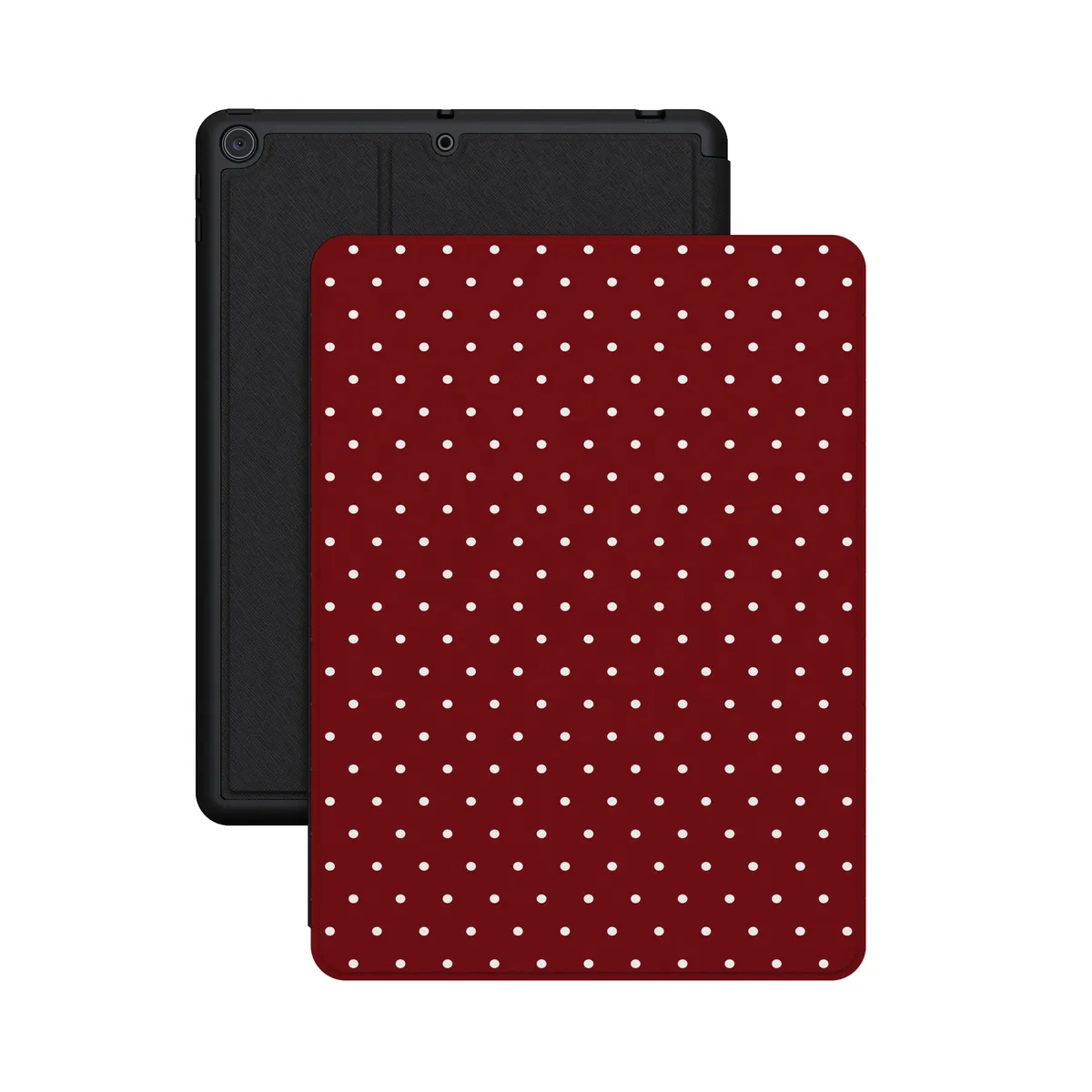 On the Dot | Maroon Polka Dot iPad Case - Image 24