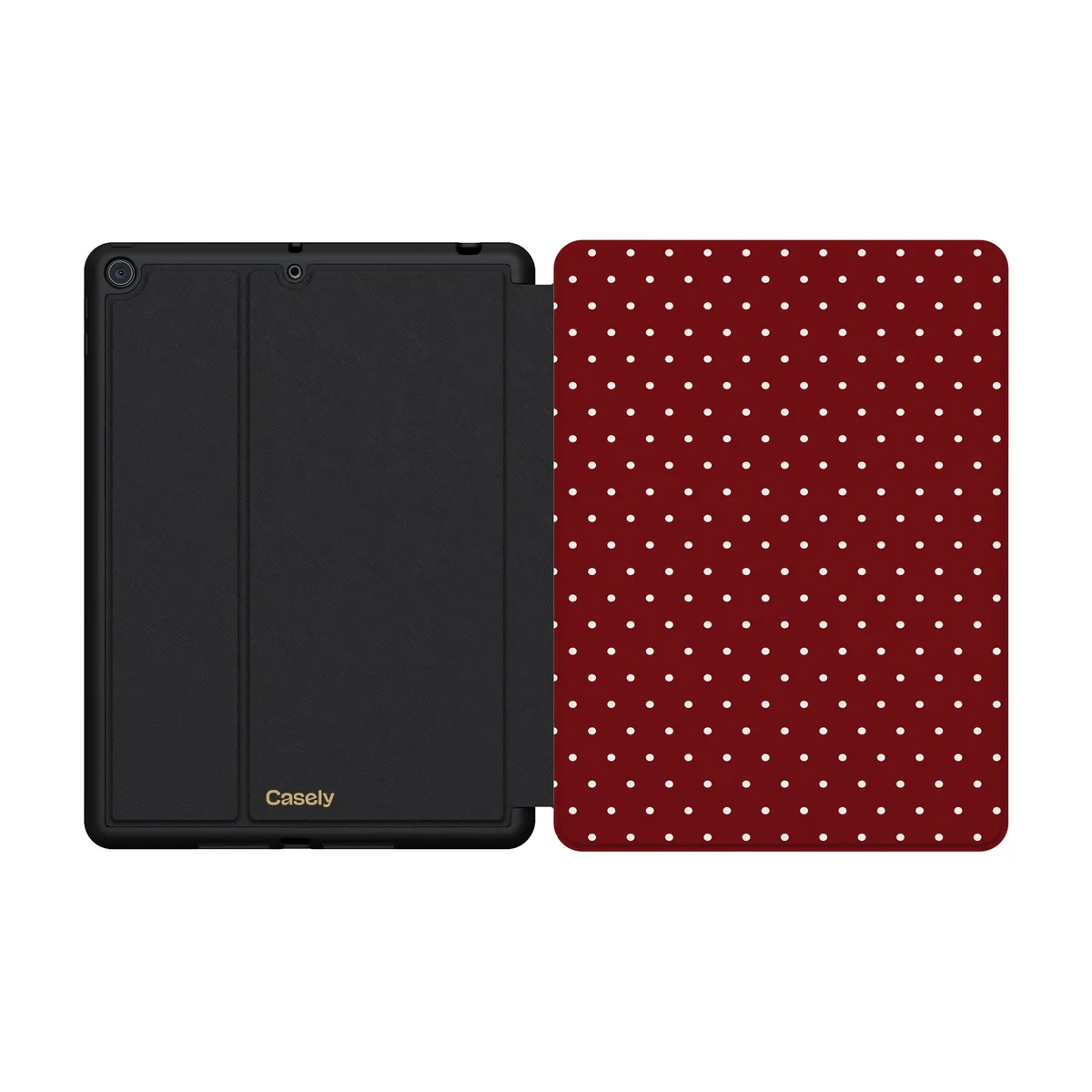 On the Dot | Maroon Polka Dot iPad Case - Image 30
