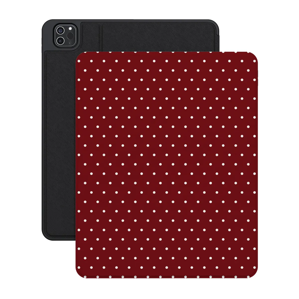 On the Dot | Maroon Polka Dot iPad Case - Image 32