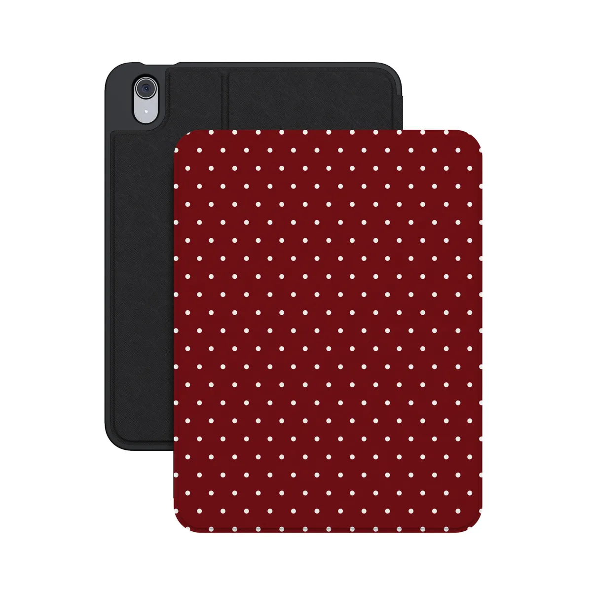 On the Dot | Maroon Polka Dot iPad Case - Image 8