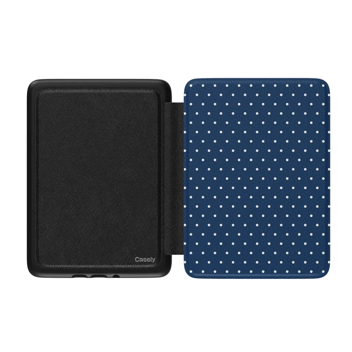 On the Dot | Navy Polka Dot Kindle Case - Image 5