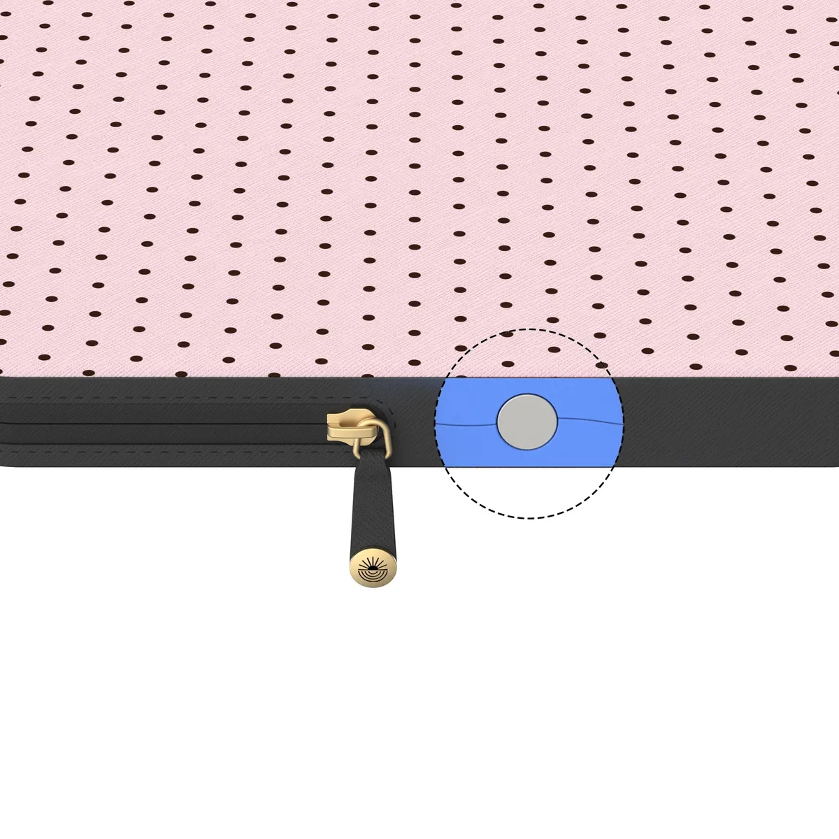 On the Dot | Pink Polka Dot Laptop Case - Image 5