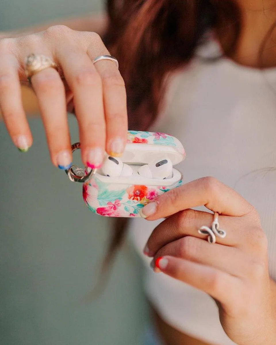 Out and About | Light Pink Floral AirPods Case - Image 8