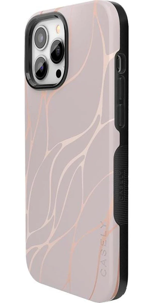 Midnight Ride | Pink and Gold Metallic Waves Case - Image 40