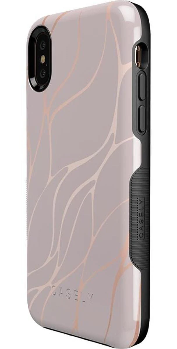 Midnight Ride | Pink and Gold Metallic Waves Case - Image 42