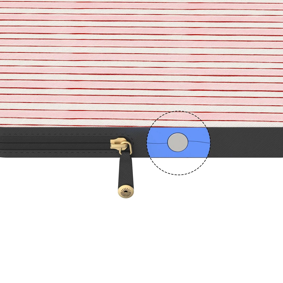 Pretty in Pastel | Blush Stripes Laptop Case - Image 5
