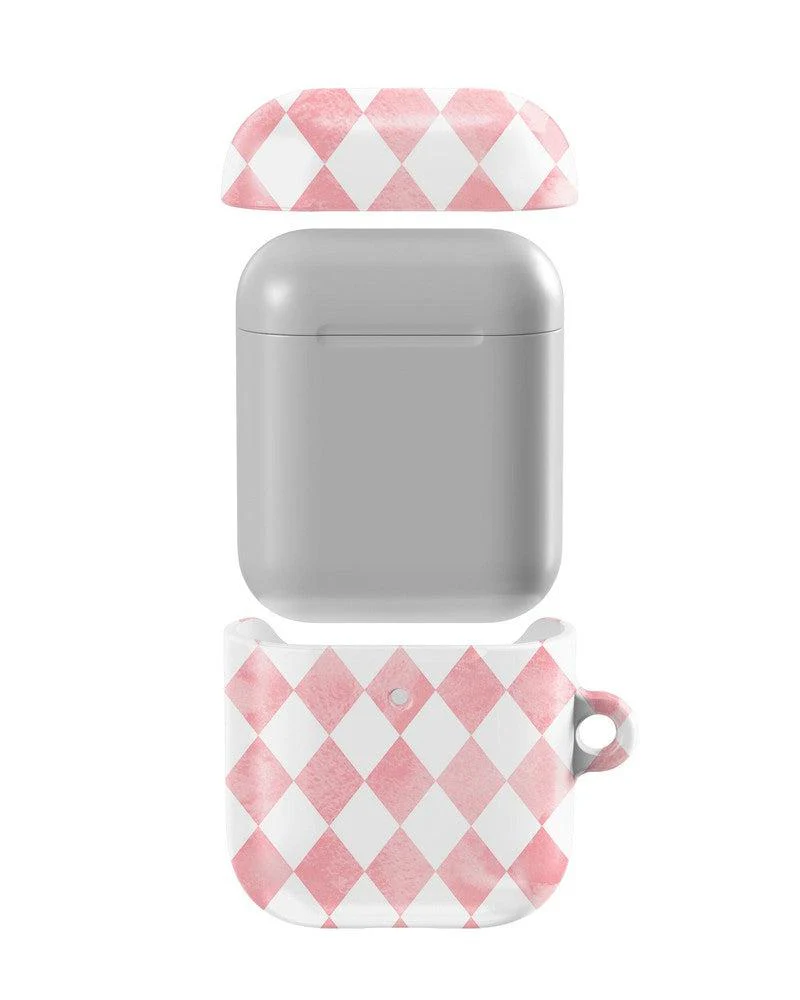 Queen of Diamonds | Pink Watercolor AirPods Case - Image 4