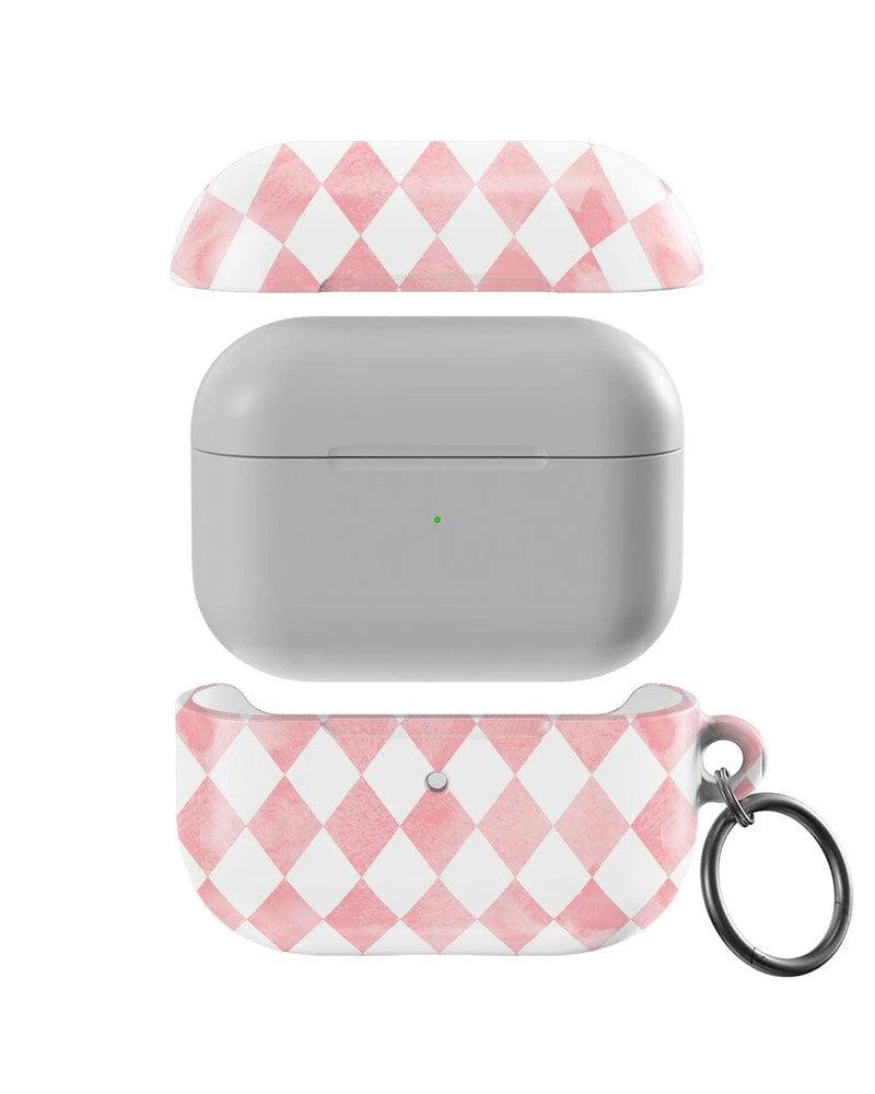 Queen of Diamonds | Pink Watercolor AirPods Case - Image 9