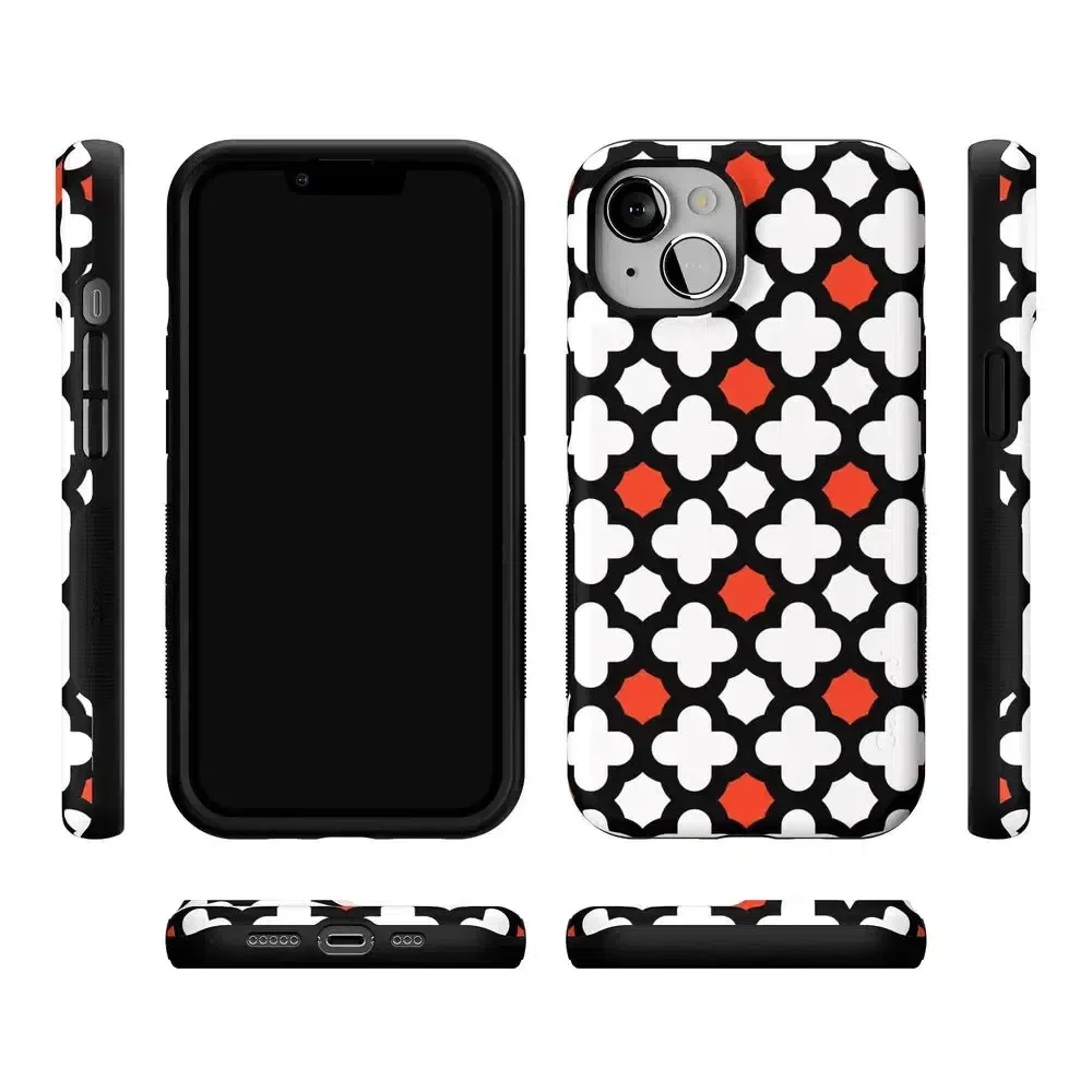 Red Lattice Tile | High Contrast Design Case - Image 101