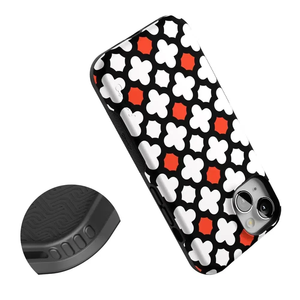 Red Lattice Tile | High Contrast Design Case - Image 102