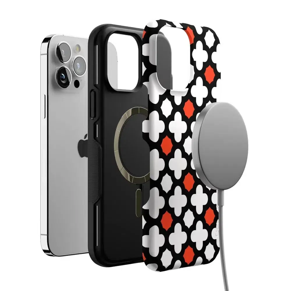 Red Lattice Tile | High Contrast Design Case - Image 108