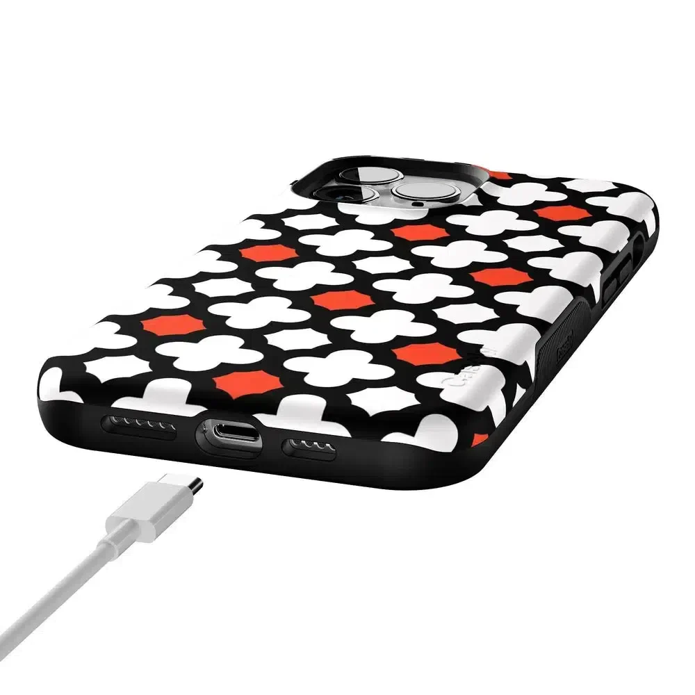 Red Lattice Tile | High Contrast Design Case - Image 109