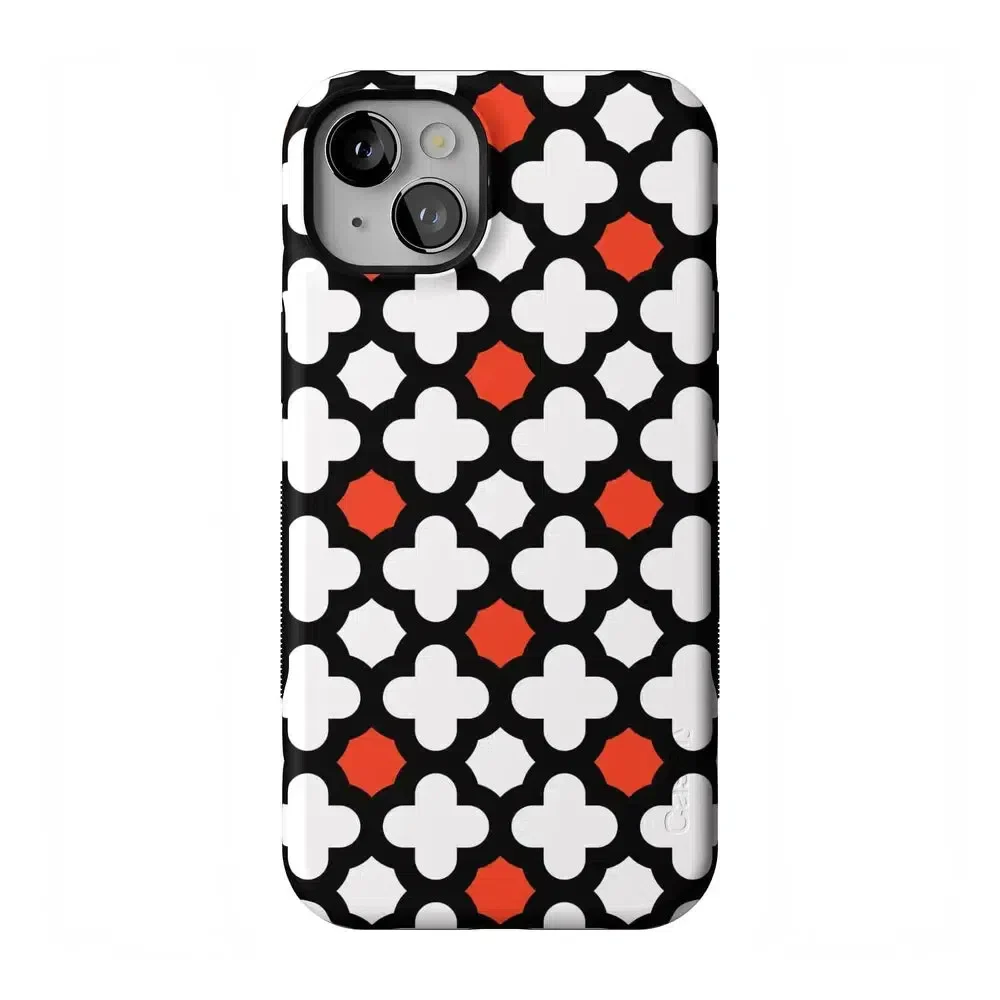 Red Lattice Tile | High Contrast Design Case - Image 114