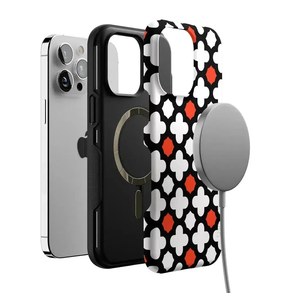 Red Lattice Tile | High Contrast Design Case - Image 128