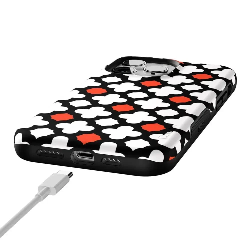 Red Lattice Tile | High Contrast Design Case - Image 129