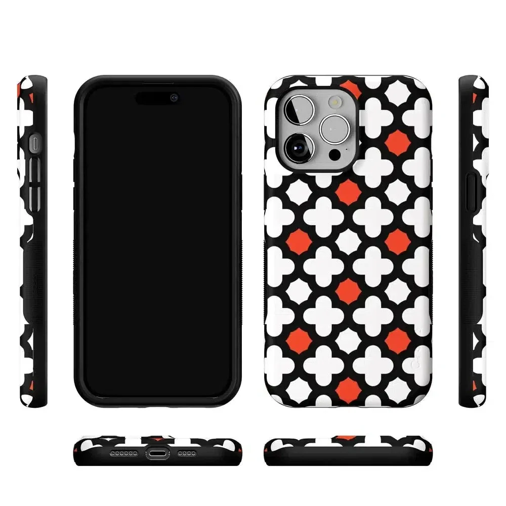 Red Lattice Tile | High Contrast Design Case - Image 131