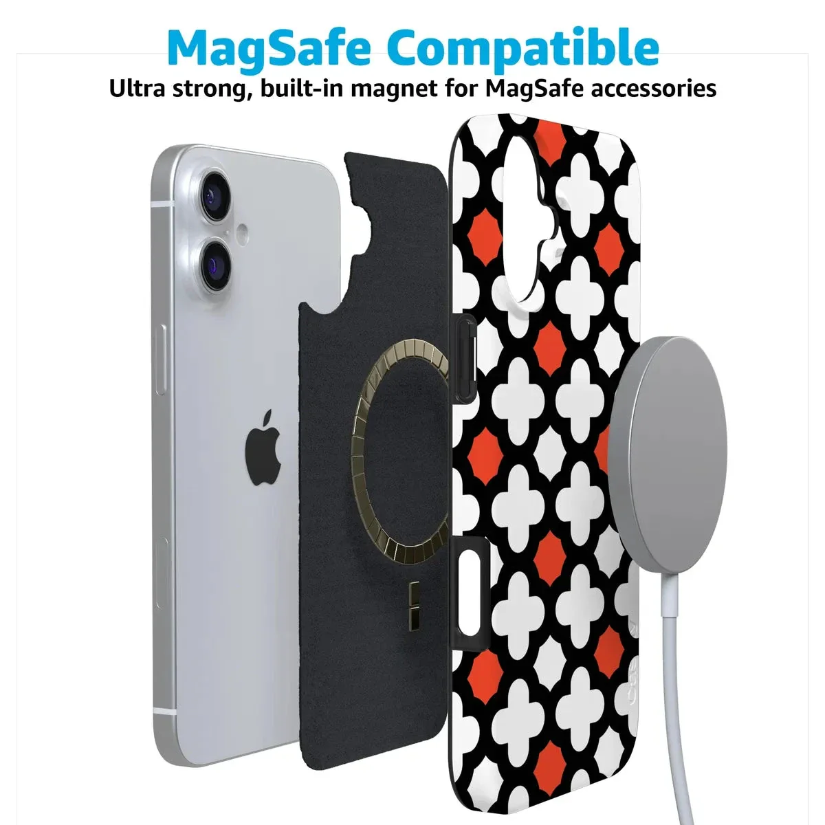 Red Lattice Tile | High Contrast Design Case - Image 145
