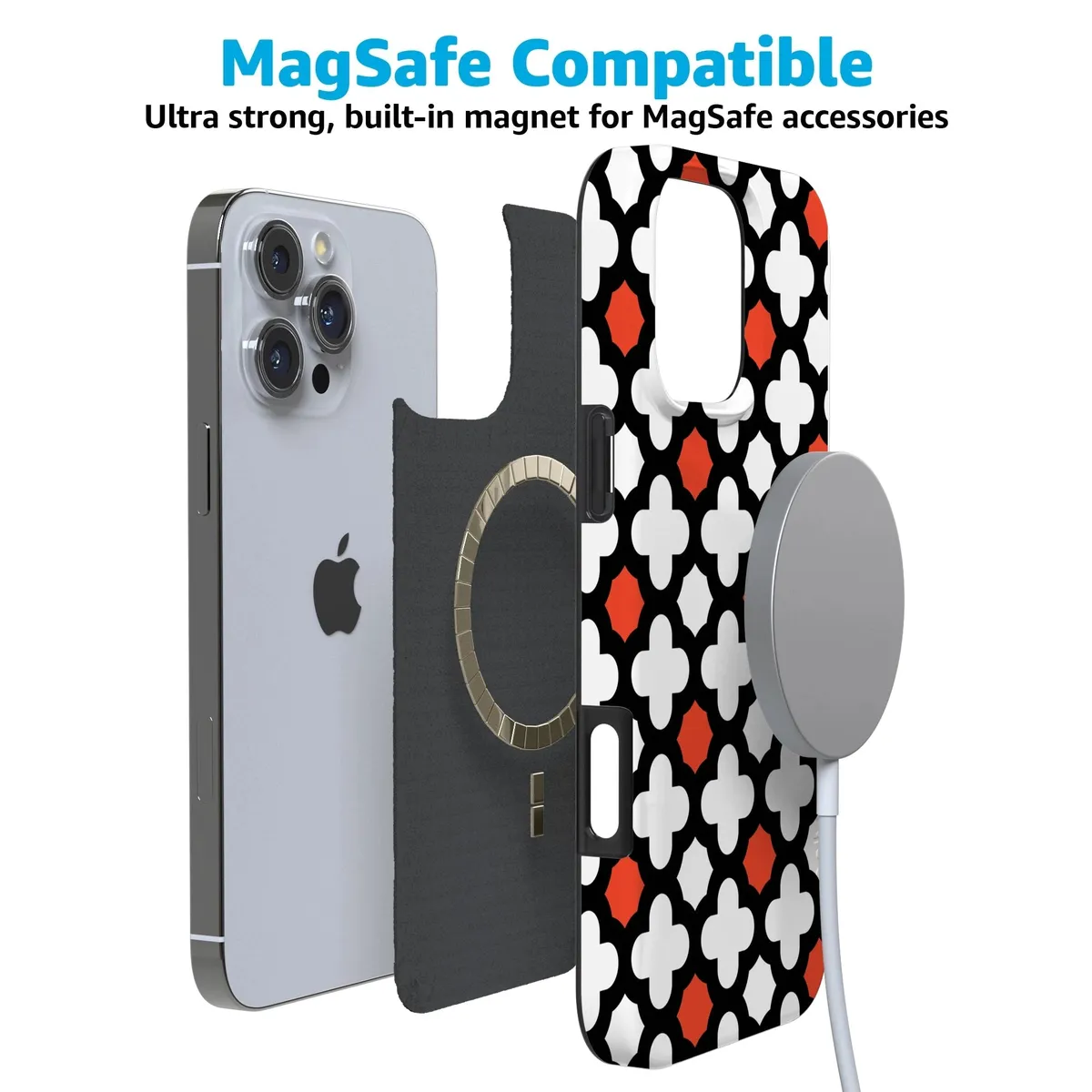 Red Lattice Tile | High Contrast Design Case - Image 150