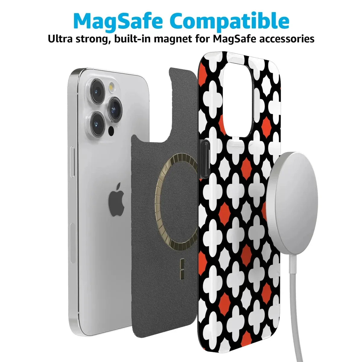 Red Lattice Tile | High Contrast Design Case - Image 155
