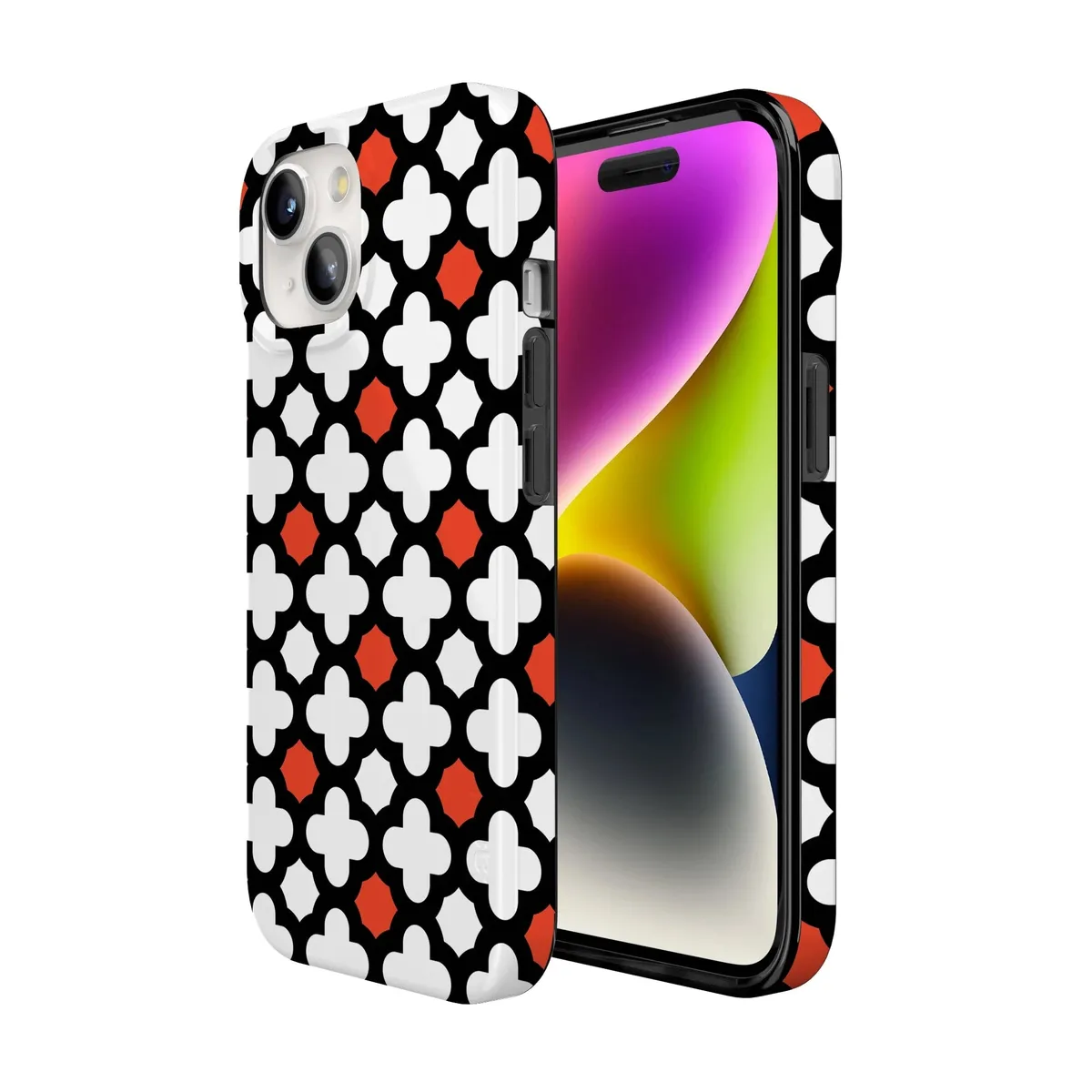 Red Lattice Tile | High Contrast Design Case - Image 158