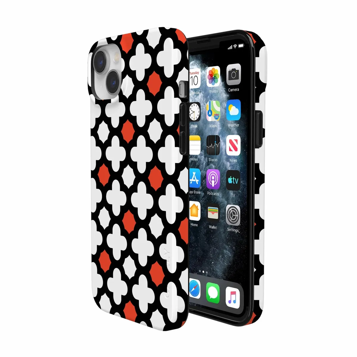Red Lattice Tile | High Contrast Design Case - Image 161