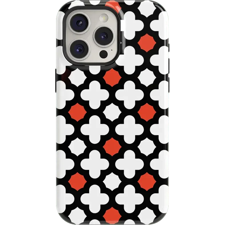 Red Lattice Tile | High Contrast Design Case - Image 49