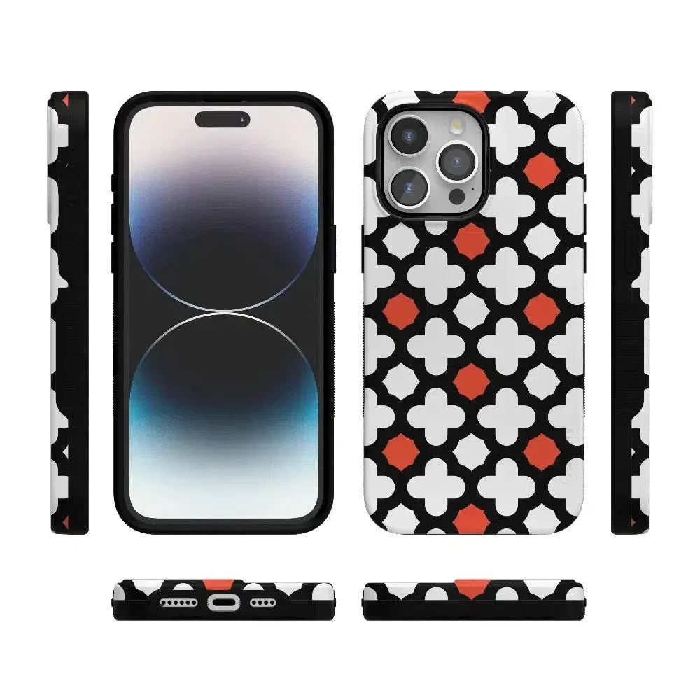Red Lattice Tile | High Contrast Design Case - Image 61