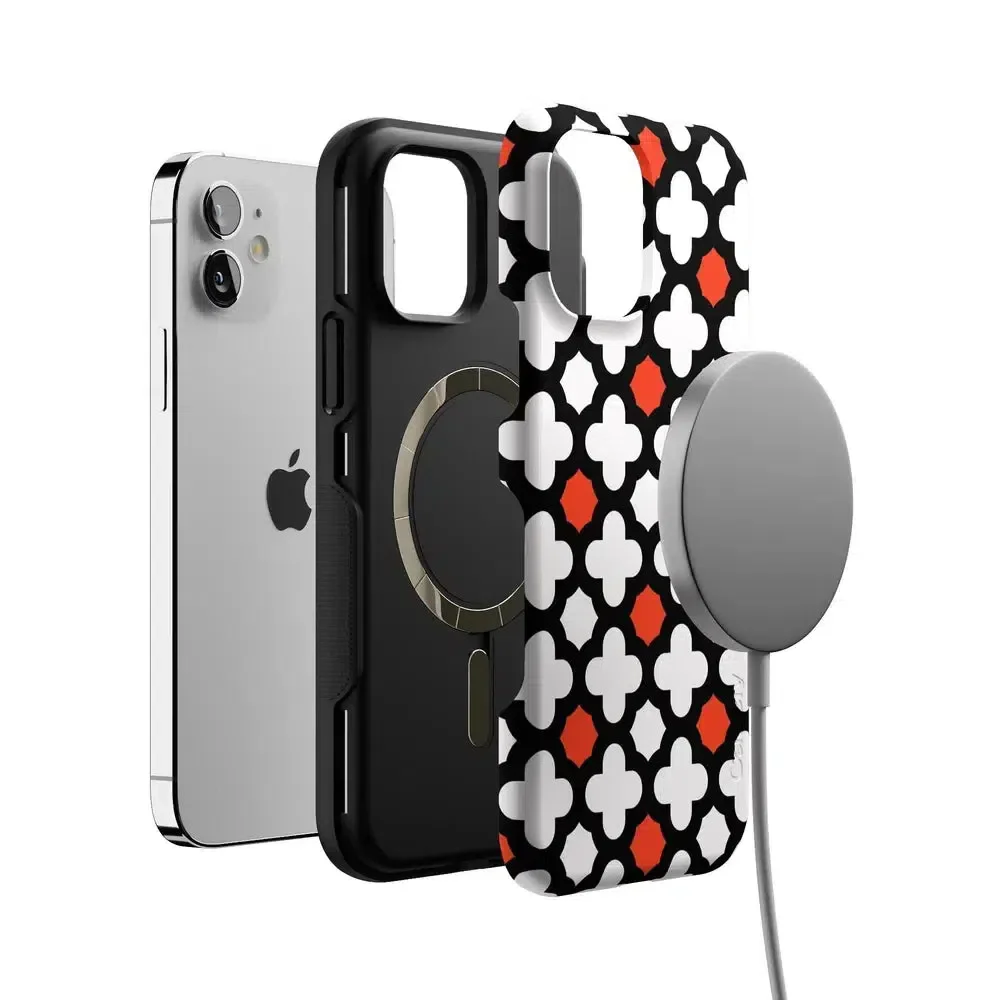Red Lattice Tile | High Contrast Design Case - Image 78