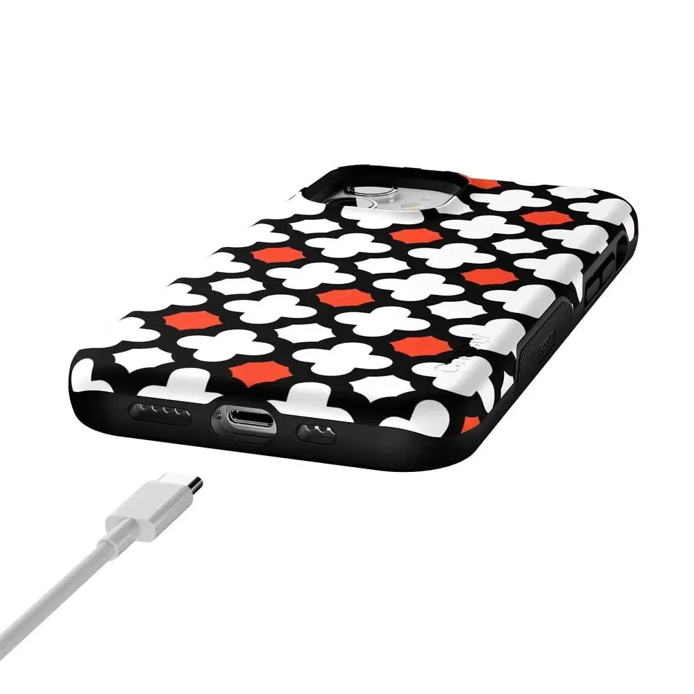 Red Lattice Tile | High Contrast Design Case - Image 79