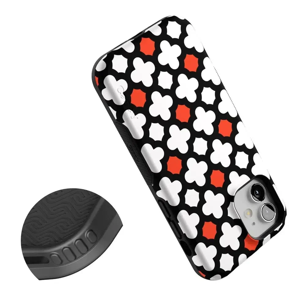 Red Lattice Tile | High Contrast Design Case - Image 82