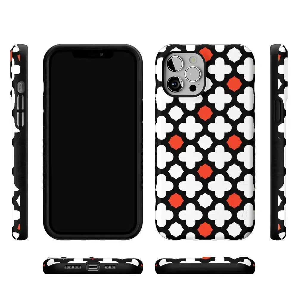 Red Lattice Tile | High Contrast Design Case - Image 91