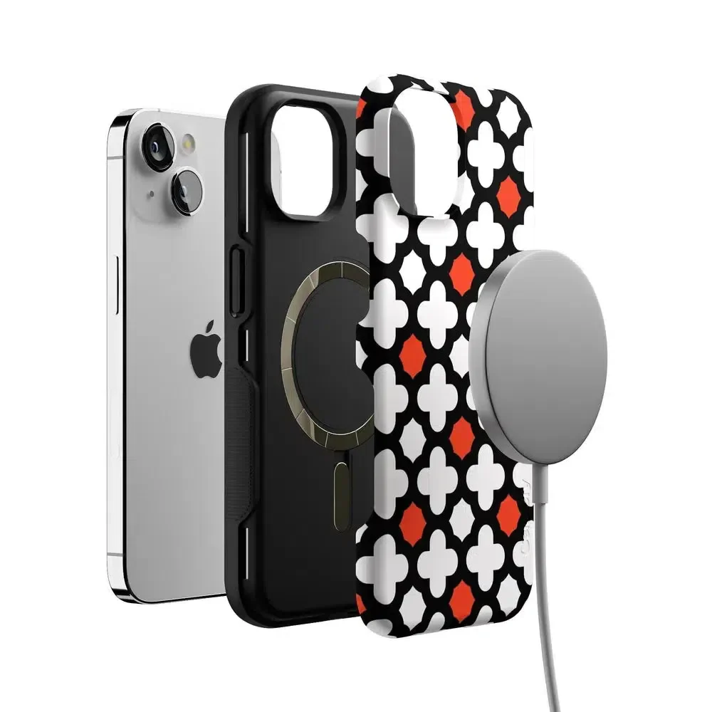 Red Lattice Tile | High Contrast Design Case - Image 98