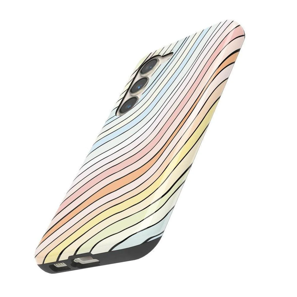 Ride The Wave | Pastel Rainbow Lined Samsung Case - Image 10