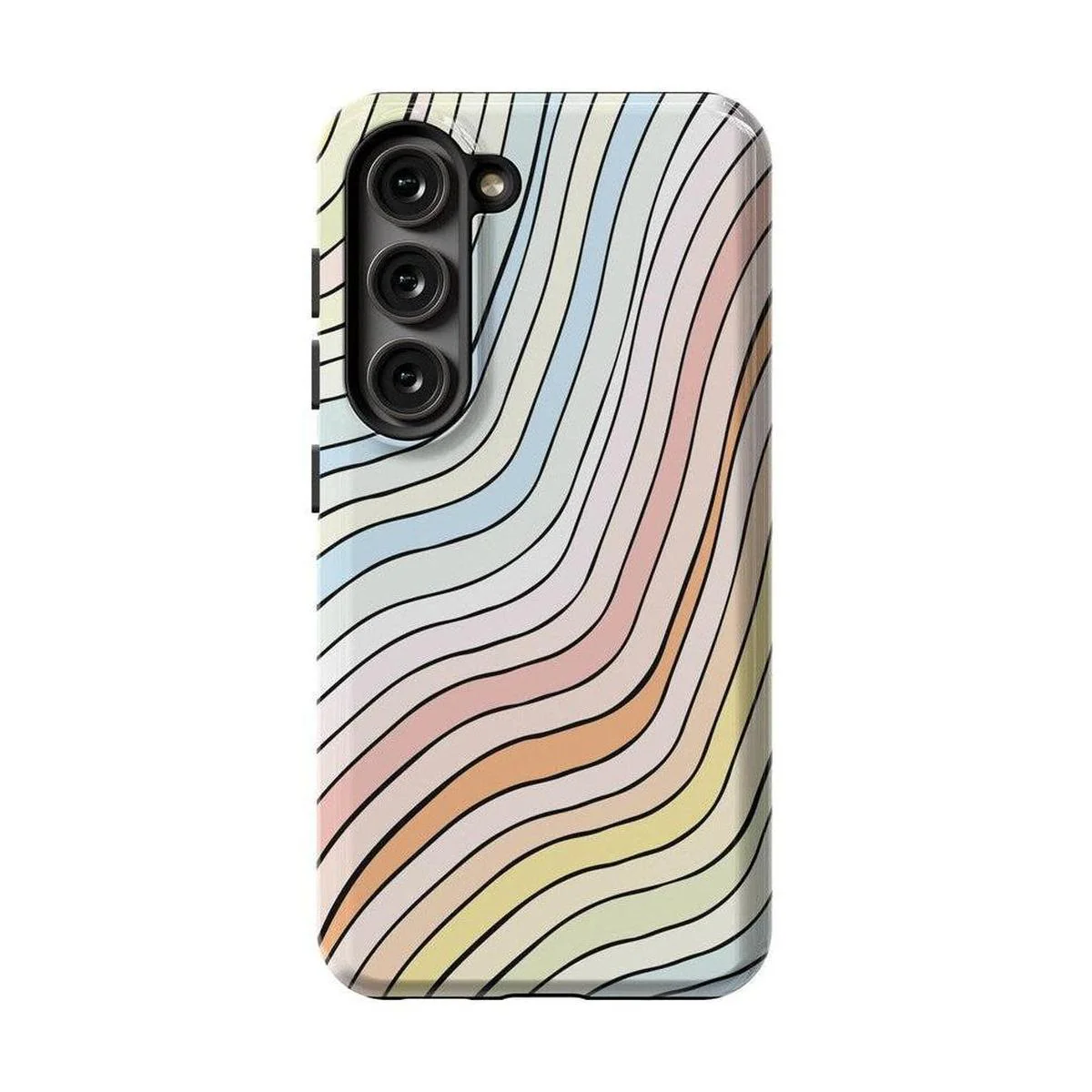 Ride The Wave | Pastel Rainbow Lined Samsung Case - Image 13