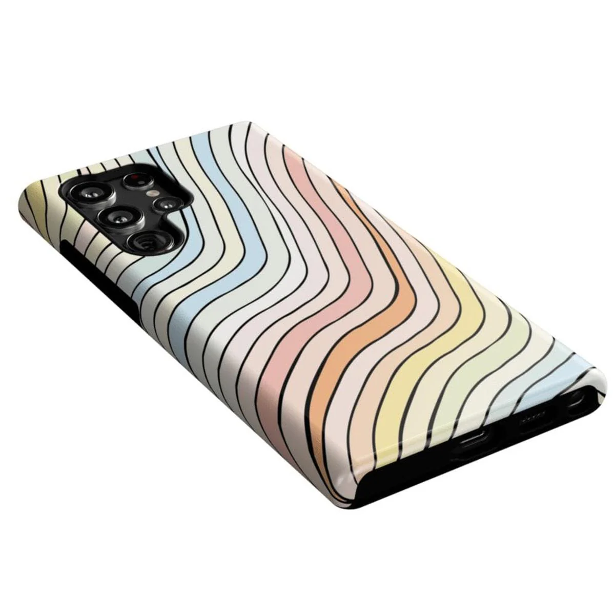 Ride The Wave | Pastel Rainbow Lined Samsung Case - Image 17