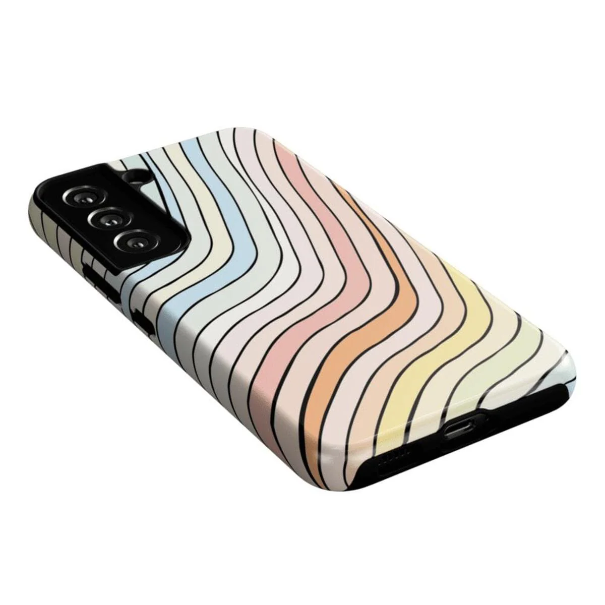 Ride The Wave | Pastel Rainbow Lined Samsung Case - Image 23