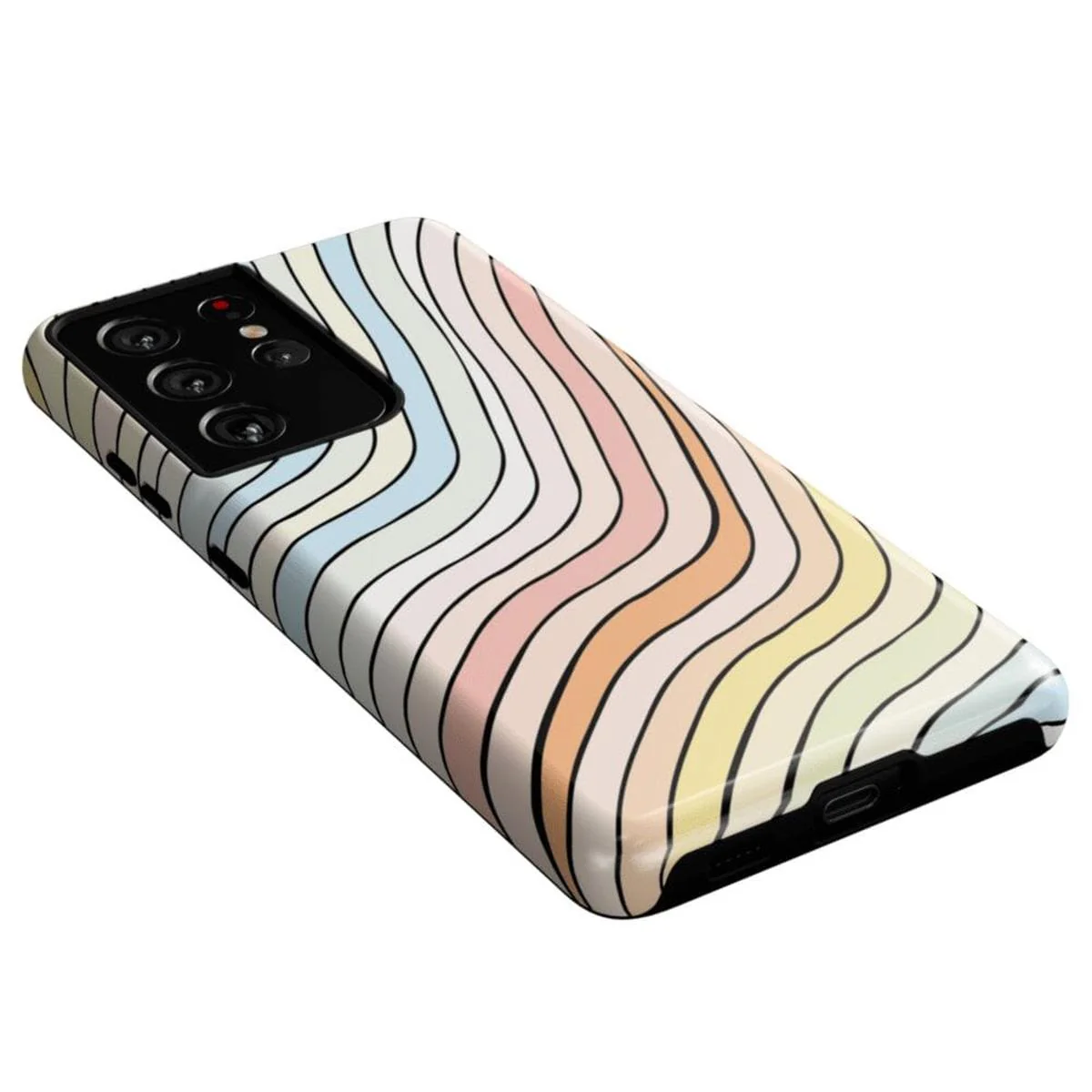 Ride The Wave | Pastel Rainbow Lined Samsung Case - Image 26