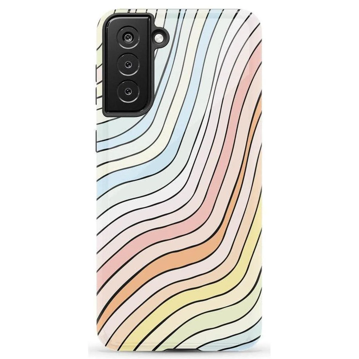 Ride The Wave | Pastel Rainbow Lined Samsung Case - Image 28