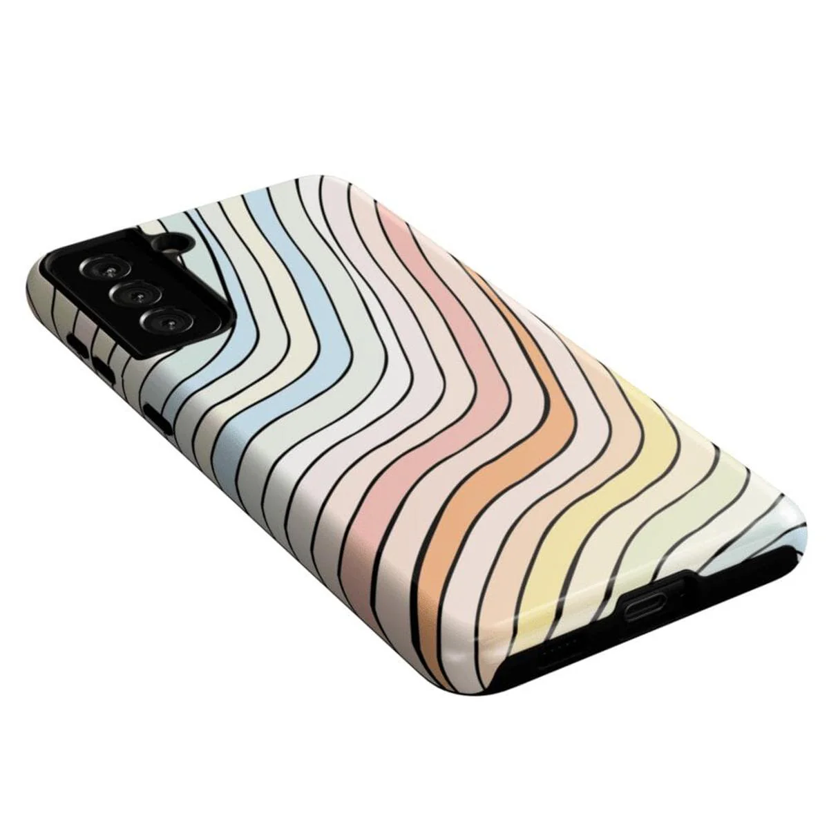 Ride The Wave | Pastel Rainbow Lined Samsung Case - Image 29