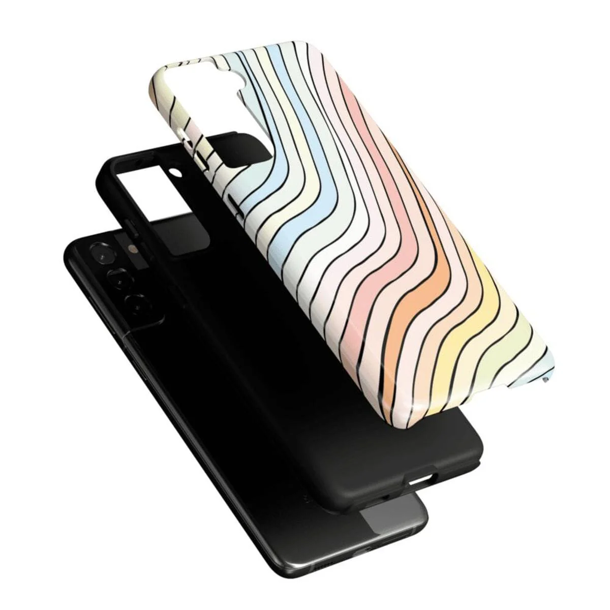 Ride The Wave | Pastel Rainbow Lined Samsung Case - Image 30