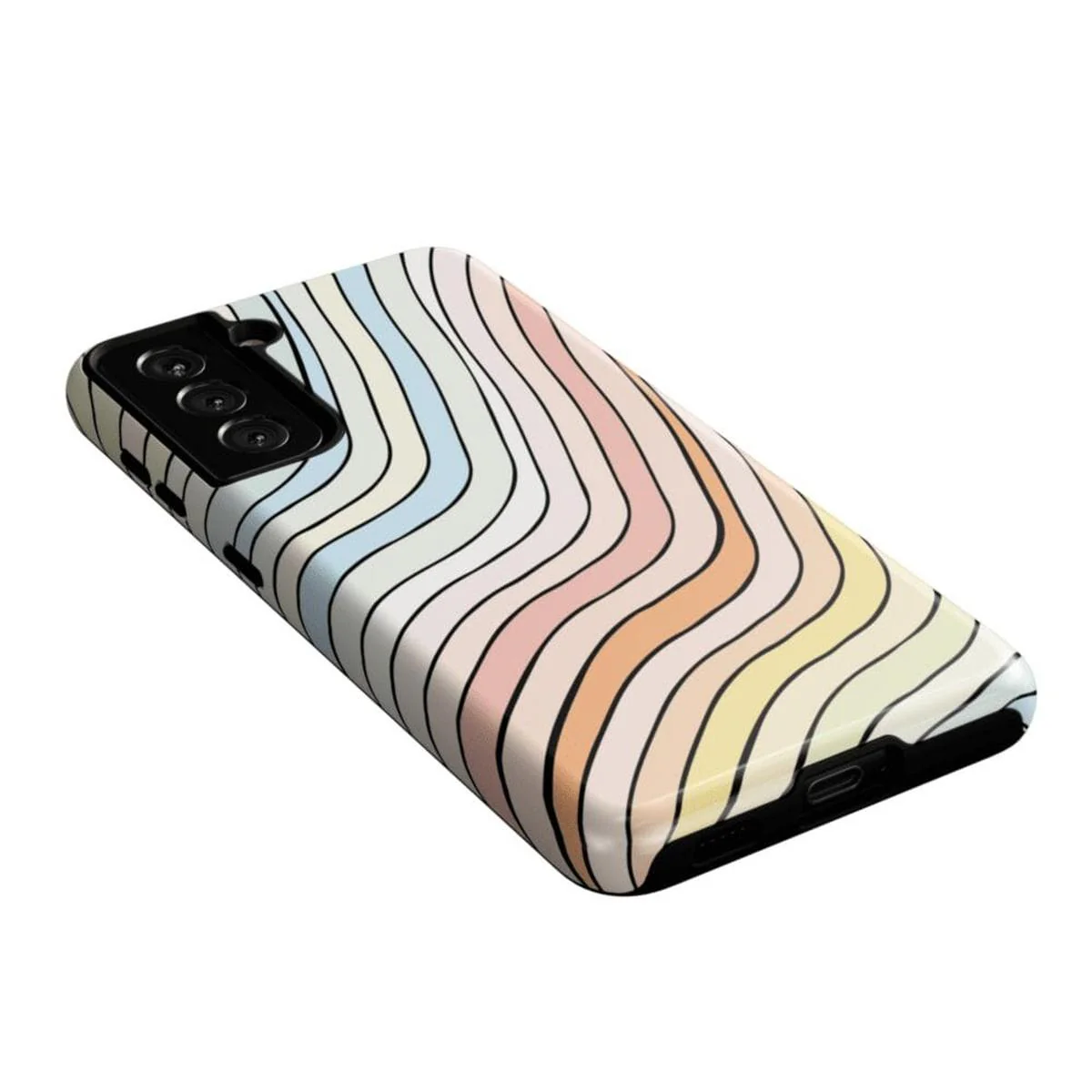Ride The Wave | Pastel Rainbow Lined Samsung Case - Image 32
