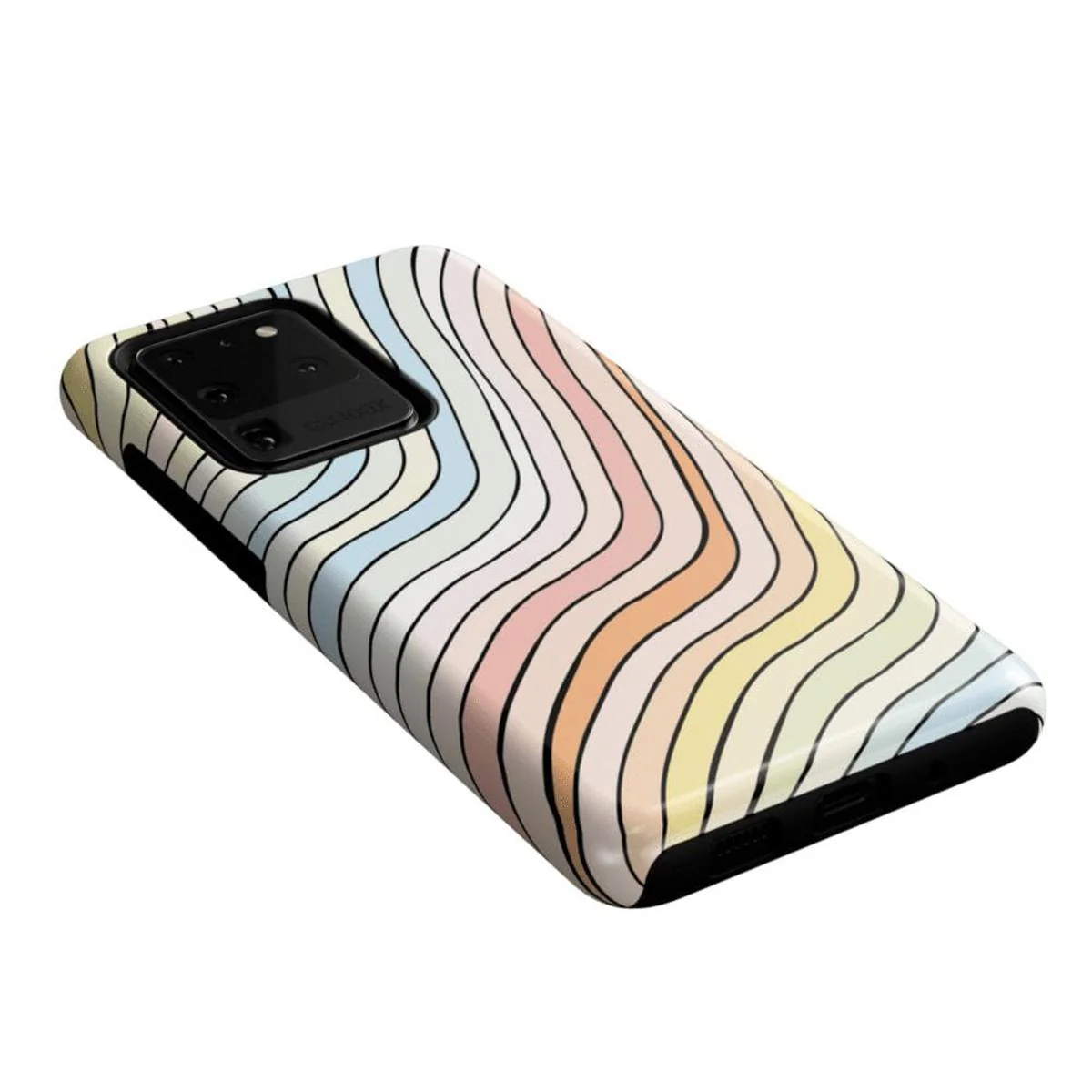 Ride The Wave | Pastel Rainbow Lined Samsung Case - Image 35