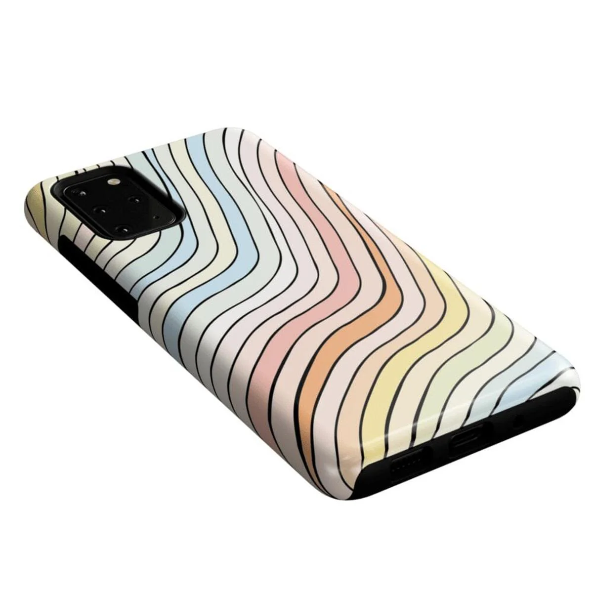 Ride The Wave | Pastel Rainbow Lined Samsung Case - Image 38