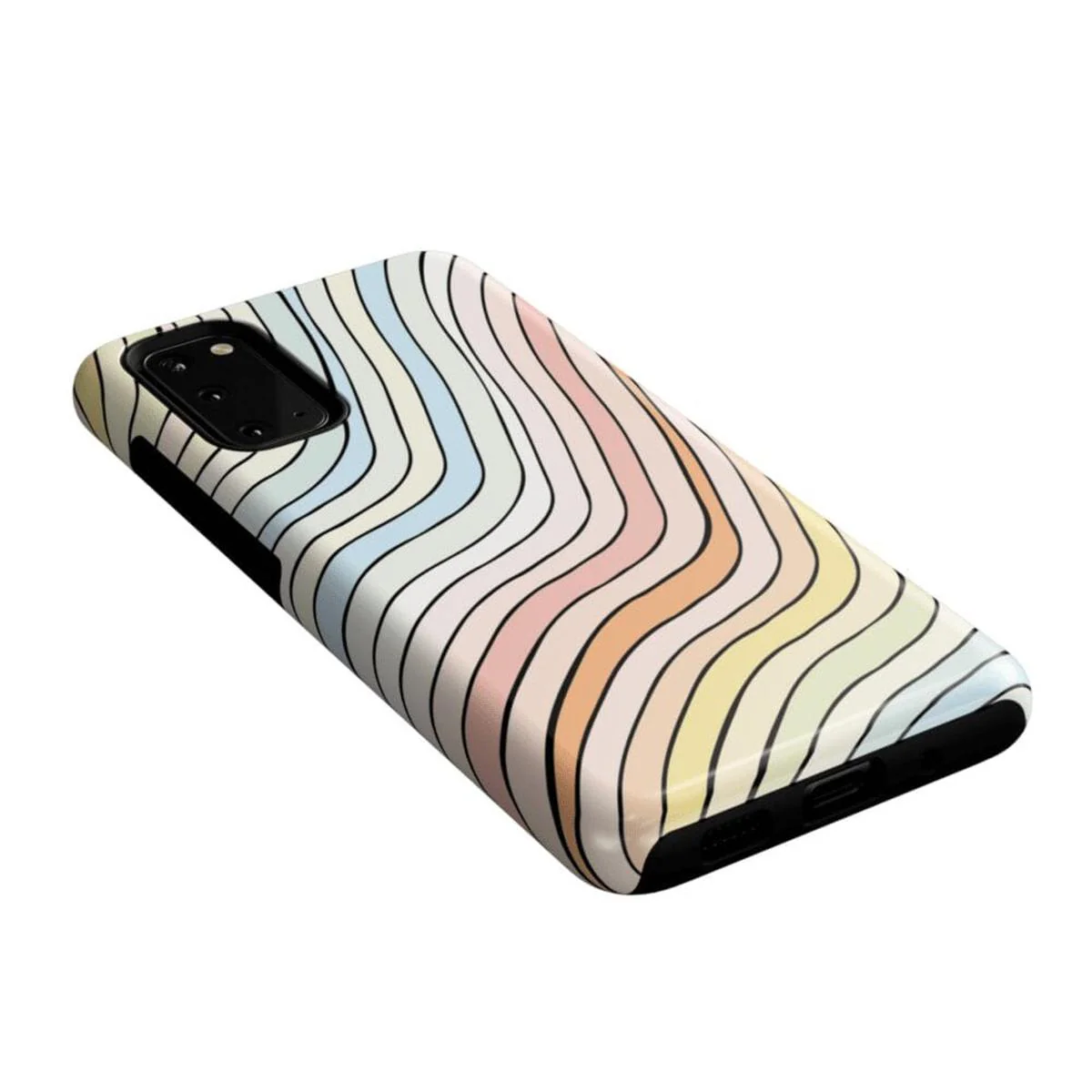 Ride The Wave | Pastel Rainbow Lined Samsung Case - Image 41