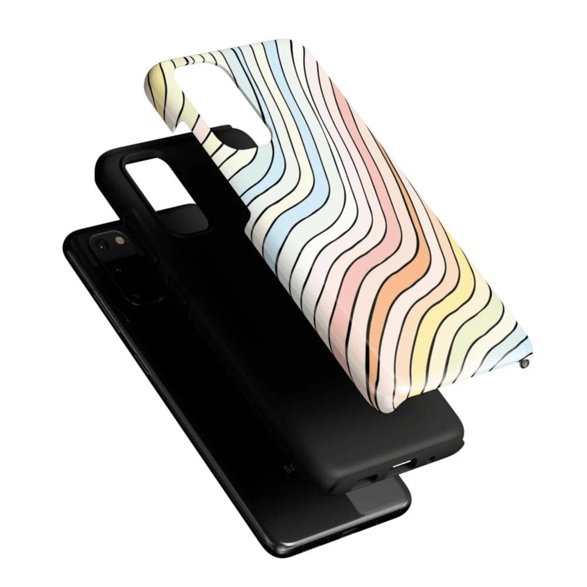 Ride The Wave | Pastel Rainbow Lined Samsung Case - Image 42