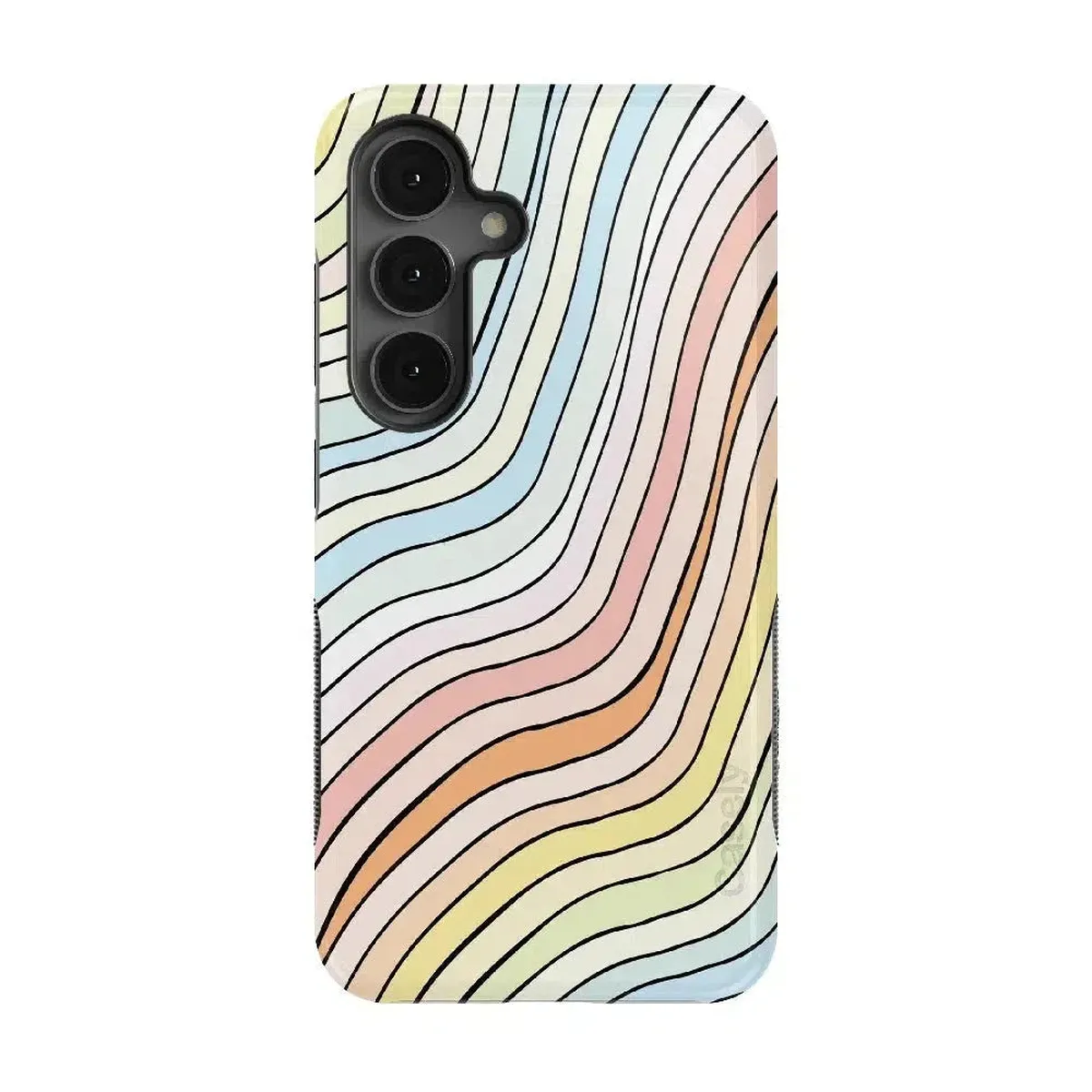 Ride The Wave | Pastel Rainbow Lined Samsung Case - Image 44