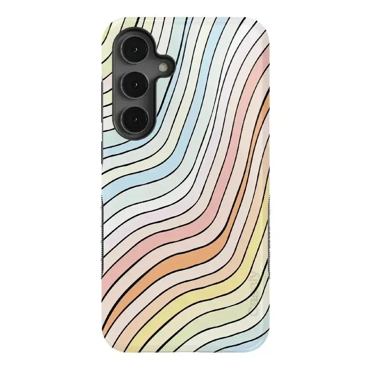 Ride The Wave | Pastel Rainbow Lined Samsung Case - Image 45