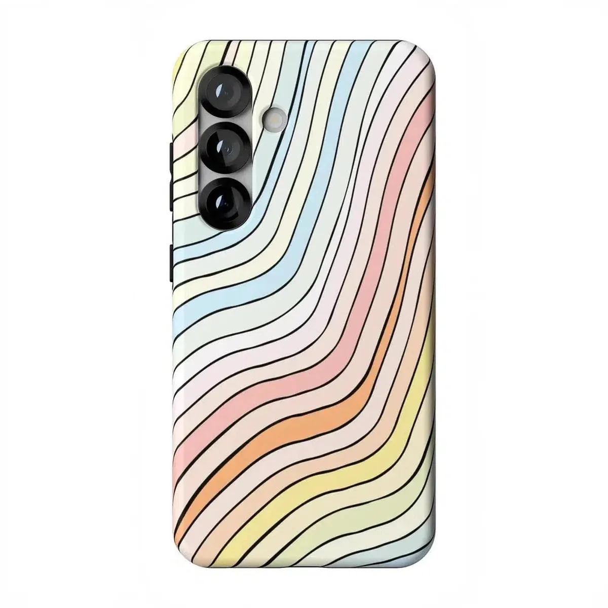 Ride The Wave | Pastel Rainbow Lined Samsung Case - Image 46