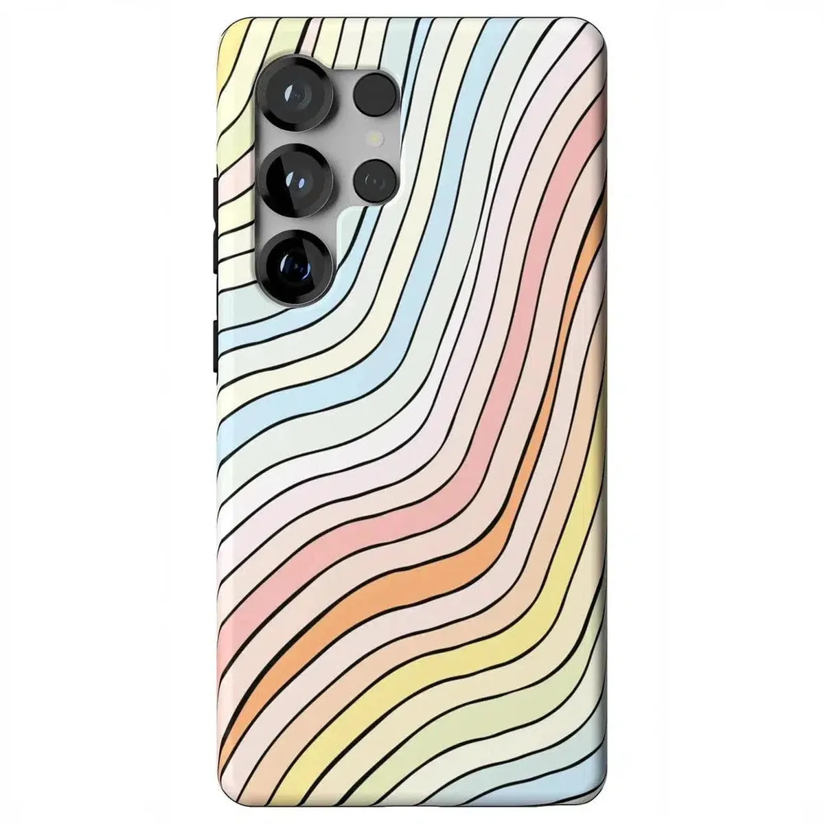 Ride The Wave | Pastel Rainbow Lined Samsung Case - Image 48