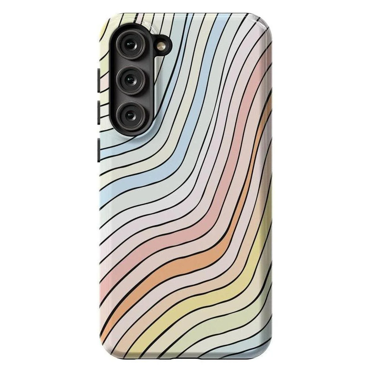 Ride The Wave | Pastel Rainbow Lined Samsung Case - Image 7